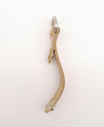 Angel Çanta Aksesuar Hardal Gerçek Deri Çıtçıtlı Sapucu Böce Gümüş Metalli 1 Adet - 2