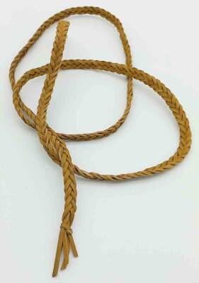 Angel Çanta Aksesuar Hardal Renk Gerçek Deri 12 Mm Şerit Örgü Deri İp - 1