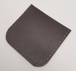 Angel Çanta Aksesuar Kahverengi Gerçek Deri 12x12 cm Oval Kenar Cep - Angel Çanta Aksesuar