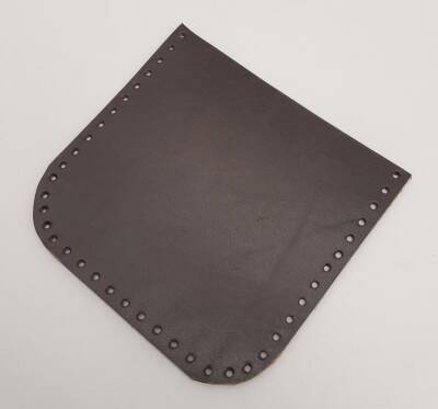 Angel Çanta Aksesuar Kahverengi Gerçek Deri 12x12 cm Oval Kenar Cep - 1