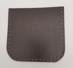 Angel Çanta Aksesuar Kahverengi Gerçek Deri 12x12 cm Oval Kenar Cep - 2