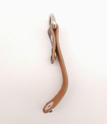 Angel Çanta Aksesuar Kızıl Kahve Gerçek Deri Çıtçıtlı Sapucu Böce Gümüş Metalli 1 Adet - 2