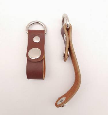 Angel Çanta Aksesuar Kızıl Kahve Gerçek Deri Çıtçıtlı Sapucu Böce Gümüş Metalli - 2