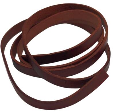 Angel Çanta Aksesuar Kızıl Kahve Renk Gerçek Deri 8 mm Şerit Deri İp - 1