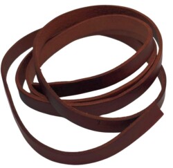 Angel Çanta Aksesuar Kızıl Kahve Renk Gerçek Deri 8 mm Şerit Deri İp - Angel Çanta Aksesuar