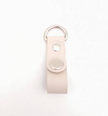 Angel Çanta Aksesuar Krem Gerçek Deri Çıtçıtlı Sapucu Böce Gümüş Metalli 1 Adet - 1