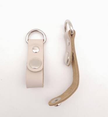 Angel Çanta Aksesuar Krem Gerçek Deri Çıtçıtlı Sapucu Böce Gümüş Metalli - 2