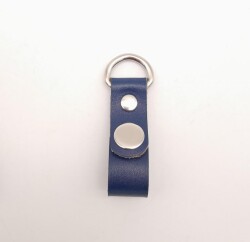 Angel Çanta Aksesuar Lacivert Gerçek Deri Çıtçıtlı Sapucu Böce Gümüş Metalli 1 Adet - Angel Çanta Aksesuar