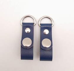 Angel Çanta Aksesuar Lacivert Gerçek Deri Çıtçıtlı Sapucu Böce Gümüş Metalli - Angel Çanta Aksesuar