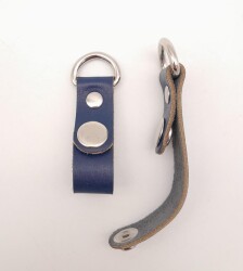 Angel Çanta Aksesuar Lacivert Gerçek Deri Çıtçıtlı Sapucu Böce Gümüş Metalli - 2