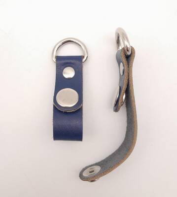 Angel Çanta Aksesuar Lacivert Gerçek Deri Çıtçıtlı Sapucu Böce Gümüş Metalli - 2