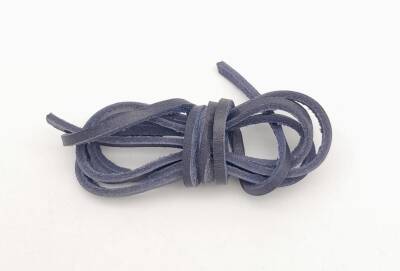 Angel Çanta Aksesuar Lacivert Renk Gerçek Deri 3 mm Şerit Deri İp - 1