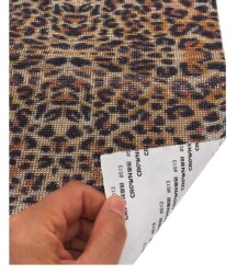 Angel Çanta Aksesuar Leopar Desenli Taşlı 40x24 cm Kendiliğinden Yapışkanlı Plaka Sticker - Angel Çanta Aksesuar