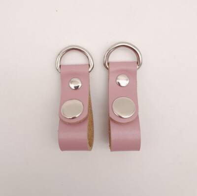 Angel Çanta Aksesuar Lila Gerçek Deri Çıtçıtlı Sapucu Böce Gümüş Metalli - 1