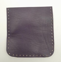 Angel Çanta Aksesuar Mor Gerçek Deri 12x12 cm Cep - Angel Çanta Aksesuar