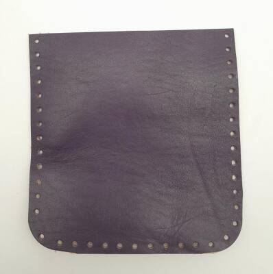 Angel Çanta Aksesuar Mor Gerçek Deri 12x12 cm Cep - 1