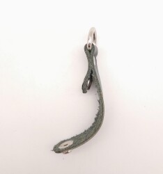 Angel Çanta Aksesuar Siyah Gerçek Deri Çıtçıtlı Sapucu Böce Gümüş Metalli 1 Adet - 2