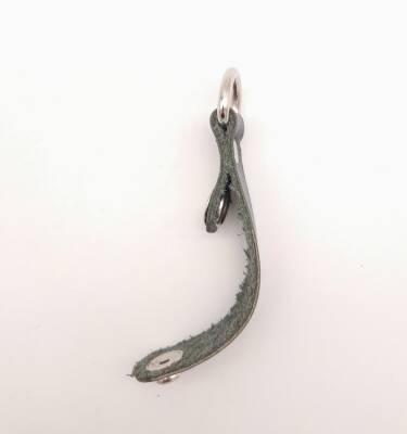 Angel Çanta Aksesuar Siyah Gerçek Deri Çıtçıtlı Sapucu Böce Gümüş Metalli 1 Adet - 2