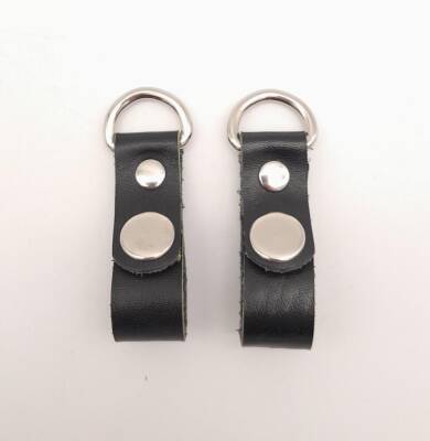 Angel Çanta Aksesuar Siyah Gerçek Deri Çıtçıtlı Sapucu Böce Gümüş Metalli - 1