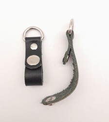 Angel Çanta Aksesuar Siyah Gerçek Deri Çıtçıtlı Sapucu Böce Gümüş Metalli - 2