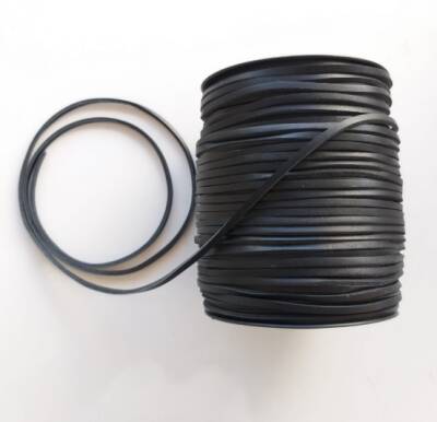 Angel Çanta Aksesuar Siyah Renk Gerçek Deri 3 Mm Metrelik Deri İp - 1