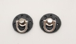 Angel Çanta Aksesuar Siyah Renk Gerçek Deri Çift Küp Askı Gümüş Metal - Angel Çanta Aksesuar