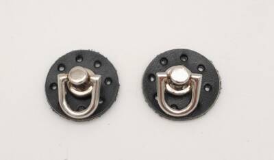 Angel Çanta Aksesuar Siyah Renk Gerçek Deri Çift Küp Askı Gümüş Metal - 1