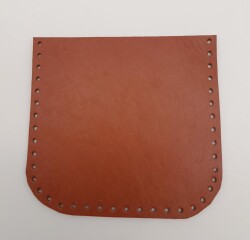 Angel Çanta Aksesuar Taba Gerçek Deri 12x12 cm Oval Kenar Cep - 2