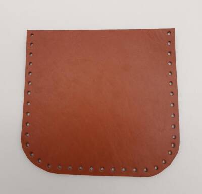 Angel Çanta Aksesuar Taba Gerçek Deri 12x12 cm Oval Kenar Cep - 2