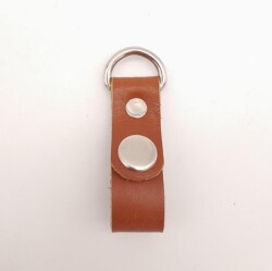 Angel Çanta Aksesuar Taba Gerçek Deri Çıtçıtlı Sapucu Böce Gümüş Metalli 1 Adet - Angel Çanta Aksesuar