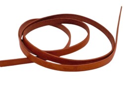 Angel Çanta Aksesuar Taba Renk Gerçek Deri 8 mm Şerit Deri İp - Angel Çanta Aksesuar