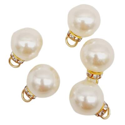 Angel Çanta Aksesuar Taşlı Kulplu 16 mm İnci 5 Adet - 1