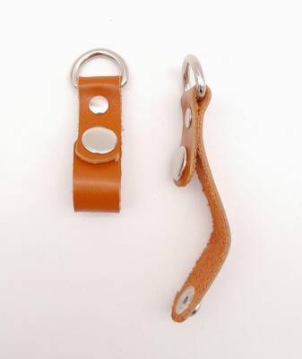 Angel Çanta Aksesuar Turuncu Taba Gerçek Deri Çıtçıtlı Sapucu Böce Gümüş Metalli - 2