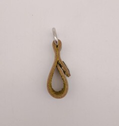 Angel Çanta Aksesuar Yeşil Gerçek Deri Çıtçıtlı Sapucu Böce Gümüş Metalli 1 Adet - 2