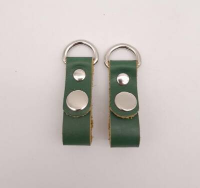 Angel Çanta Aksesuar Yeşil Gerçek Deri Çıtçıtlı Sapucu Böce Gümüş Metalli - 1