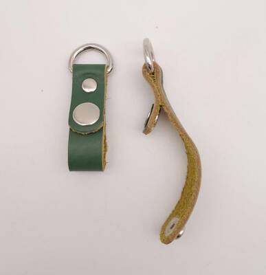 Angel Çanta Aksesuar Yeşil Gerçek Deri Çıtçıtlı Sapucu Böce Gümüş Metalli - 3