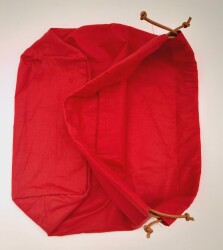 Angel Çanta Aksesuar Örgü Çantaya Hazır Astar Tabanlı Büzgülü 22x12 cm Kırmızı Renk - 2