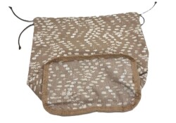 Angel Çanta Aksesuar Örgü Çantaya Hazır Astar Tabanlı Büzgülü 22x12 cm Vizon Renk - Angel Çanta Aksesuar