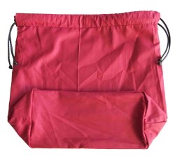 Angel Çanta Aksesuar Örgü Çantaya Hazır Astar Tabanlı Büzgülü 22X12Cm Bordo - Angel Çanta Aksesuar