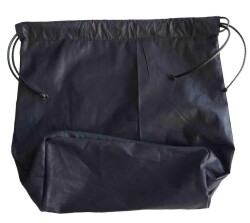 Angel Çanta Aksesuar Örgü Çantaya Hazır Astar Tabanlı Büzgülü 22X12Cm Siyah - Angel Çanta Aksesuar