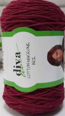 Angel Çanta Aksesuar Diva Pamuk Makrome Bordo (İnce) - 1