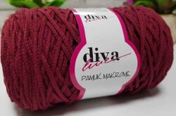 Angel Çanta Aksesuar Diva Pamuk Makrome Bordo (Kalın) - Angel Çanta Aksesuar