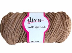 Angel Çanta Aksesuar Diva Pamuk Makrome Kahve Renk Kalın - Angel Çanta Aksesuar