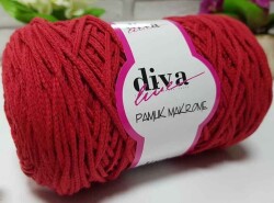 Angel Çanta Aksesuar Diva Pamuk Makrome Kırmızı (Kalın) - Angel Çanta Aksesuar