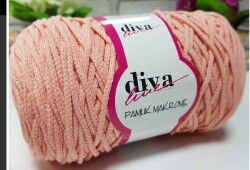 Angel Çanta Aksesuar Diva Pamuk Makrome Somon (Kalın) - Angel Çanta Aksesuar