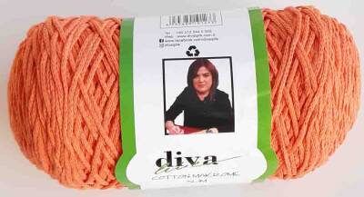 Angel Çanta Aksesuar Turuncu Renk, İnce Pamuk Makrome - 1