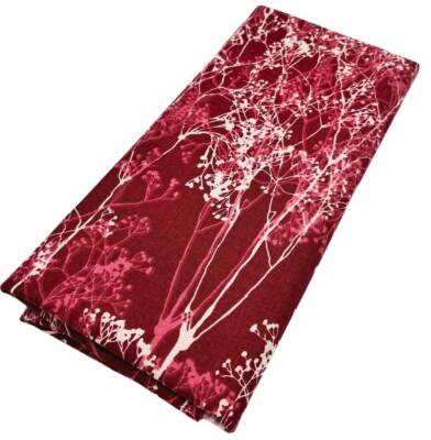 Angel Çanta Aksesuar 90x50 cm Duck Astarlık Kumaş Bordo Ağaç Desen - 1