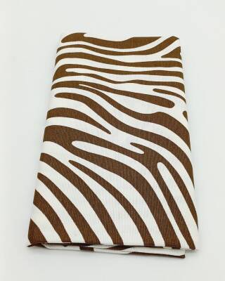 Angel Çanta Aksesuar 90X50 Cm Duck Astarlık Kumaş Kahve Zebra Desen No:05 - 1