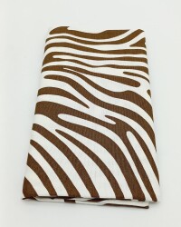 Angel Çanta Aksesuar 90X50 Cm Duck Astarlık Kumaş Kahve Zebra Desen No:05 - Angel Çanta Aksesuar