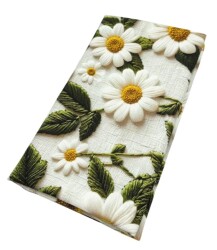 Angel Çanta Aksesuar 90x50 cm Duck Astarlık Kumaş Papatya Desen - Angel Çanta Aksesuar